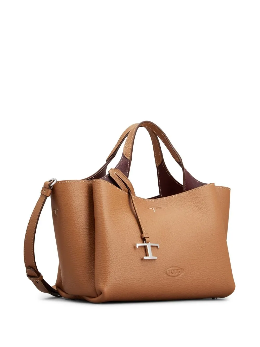 T timeless mini leather tote
