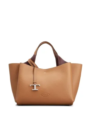 T timeless mini leather tote