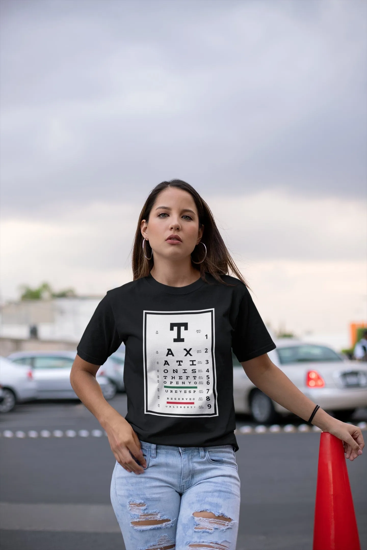 Taxation is Theft Eye Chart Economy T Shirt