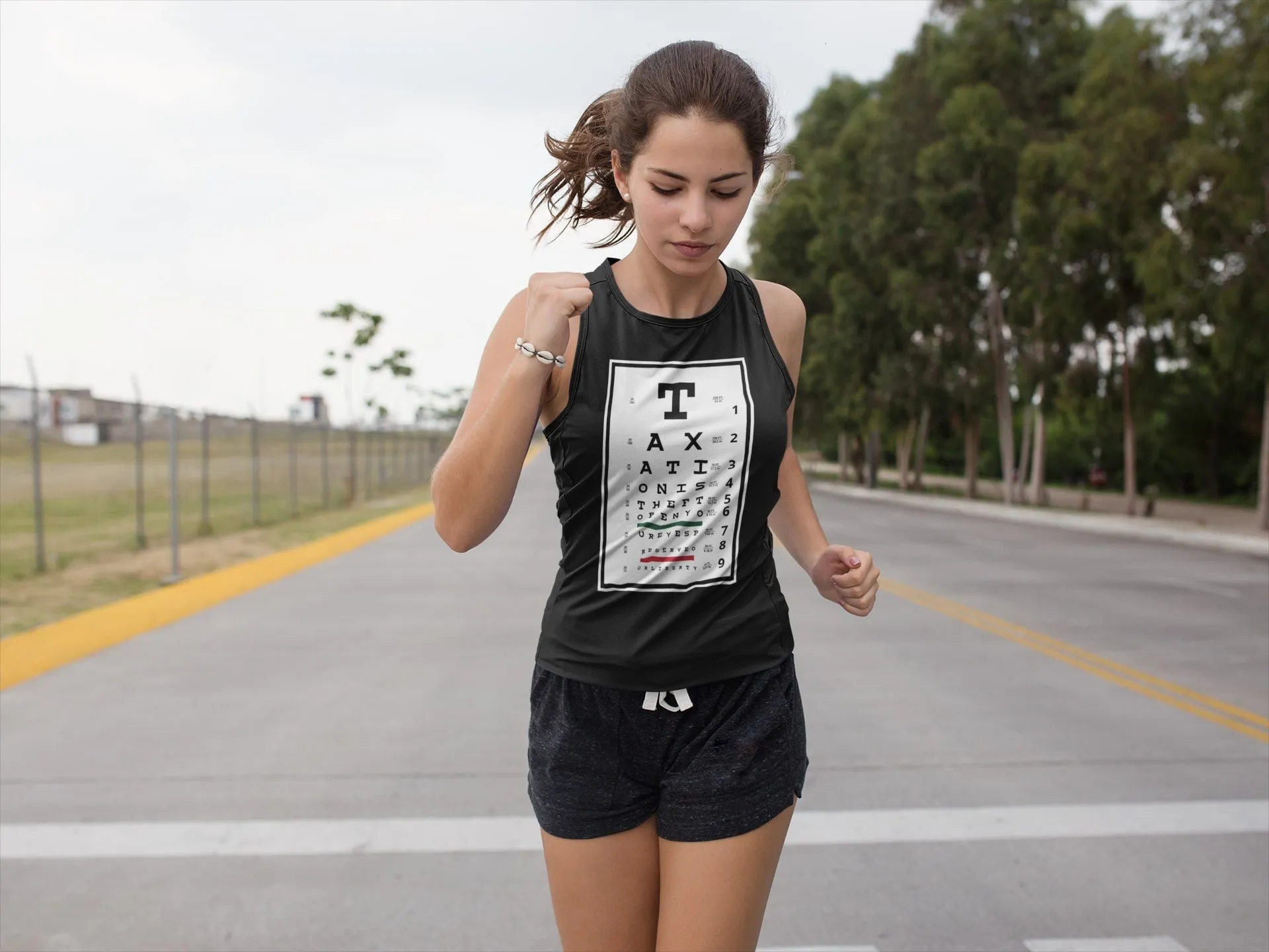 Taxation is Theft Eye Chart Women's Tank Top