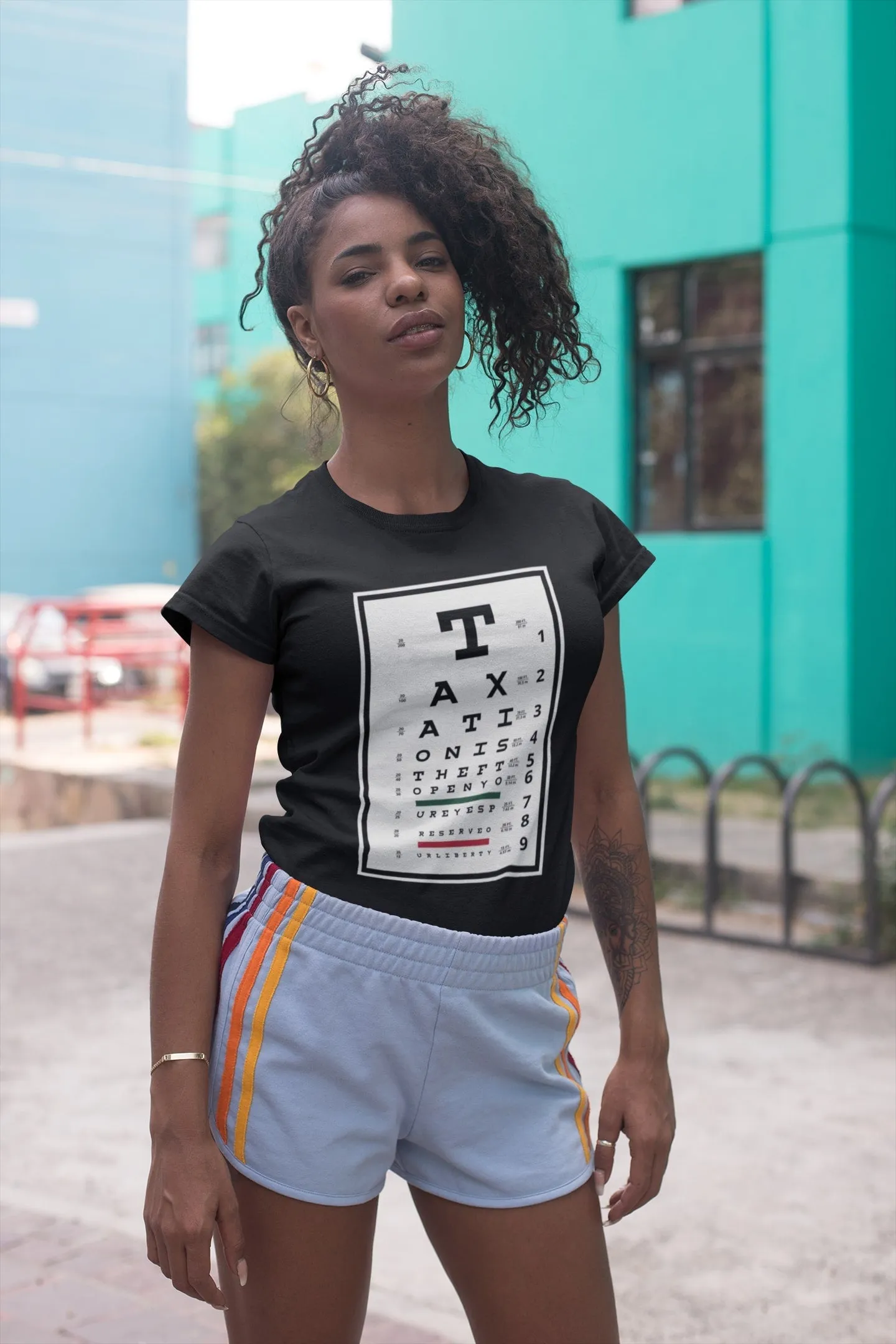Taxation is Theft Eye Chart Women's Triblend Shirt