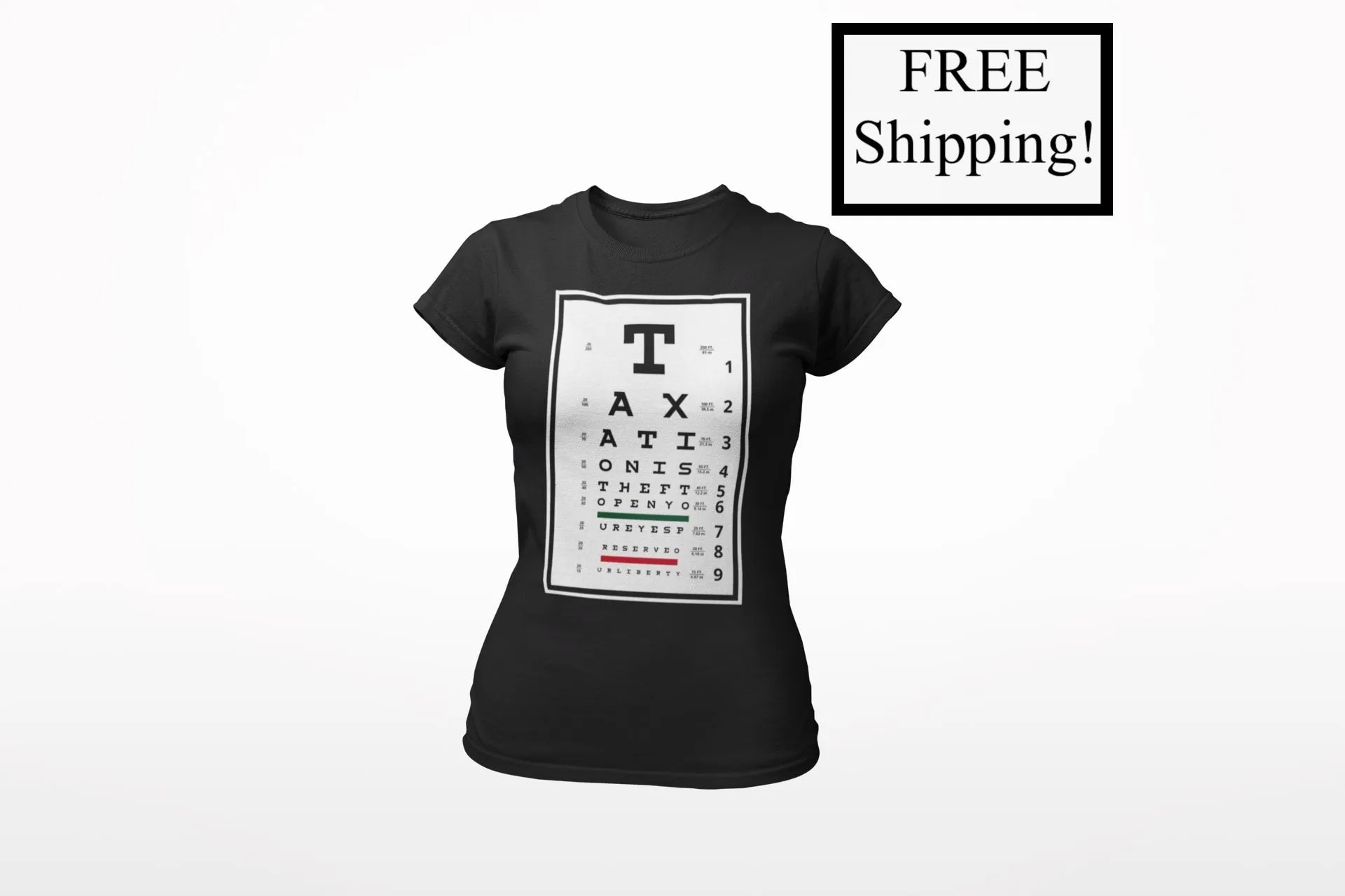 Taxation is Theft Eye Chart Women's Triblend Shirt