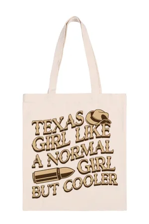 Texas Girl Print Minimalist Fashion Tote Bag - Pack of 6