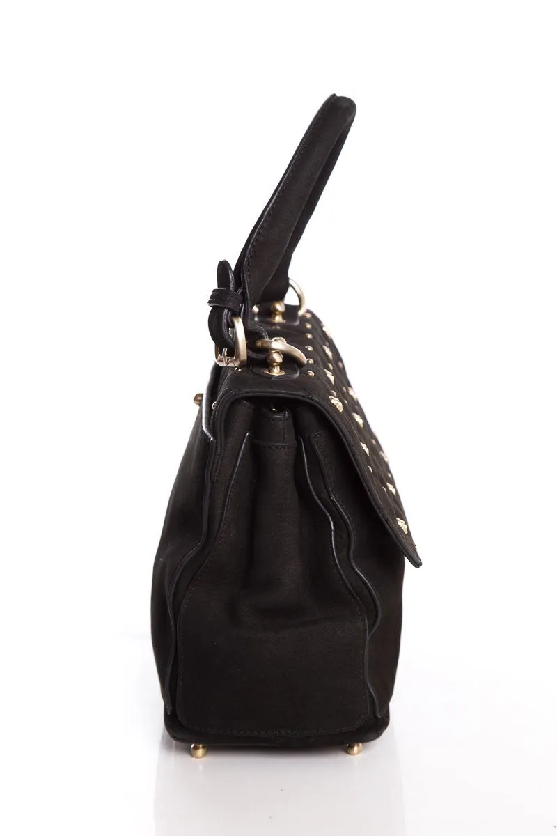 Thomas Wylde Black Skull Handle Bag