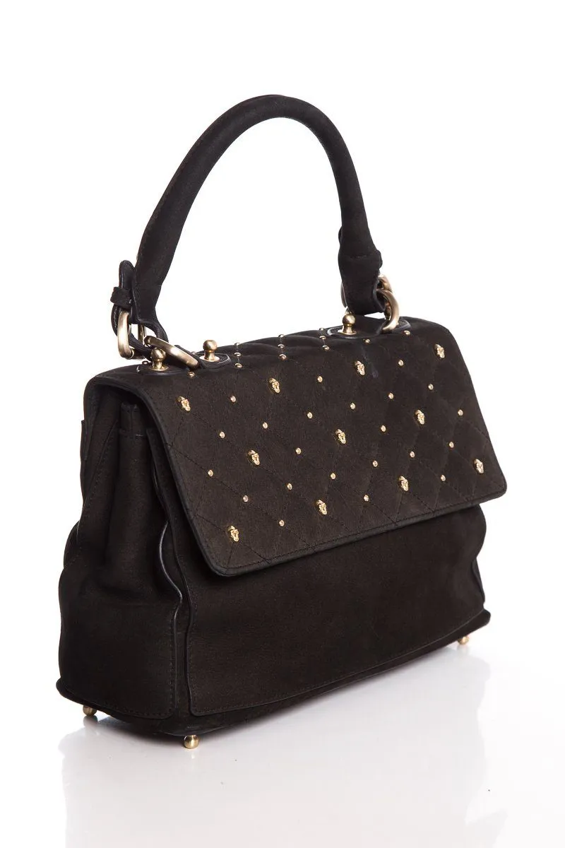 Thomas Wylde Black Skull Handle Bag