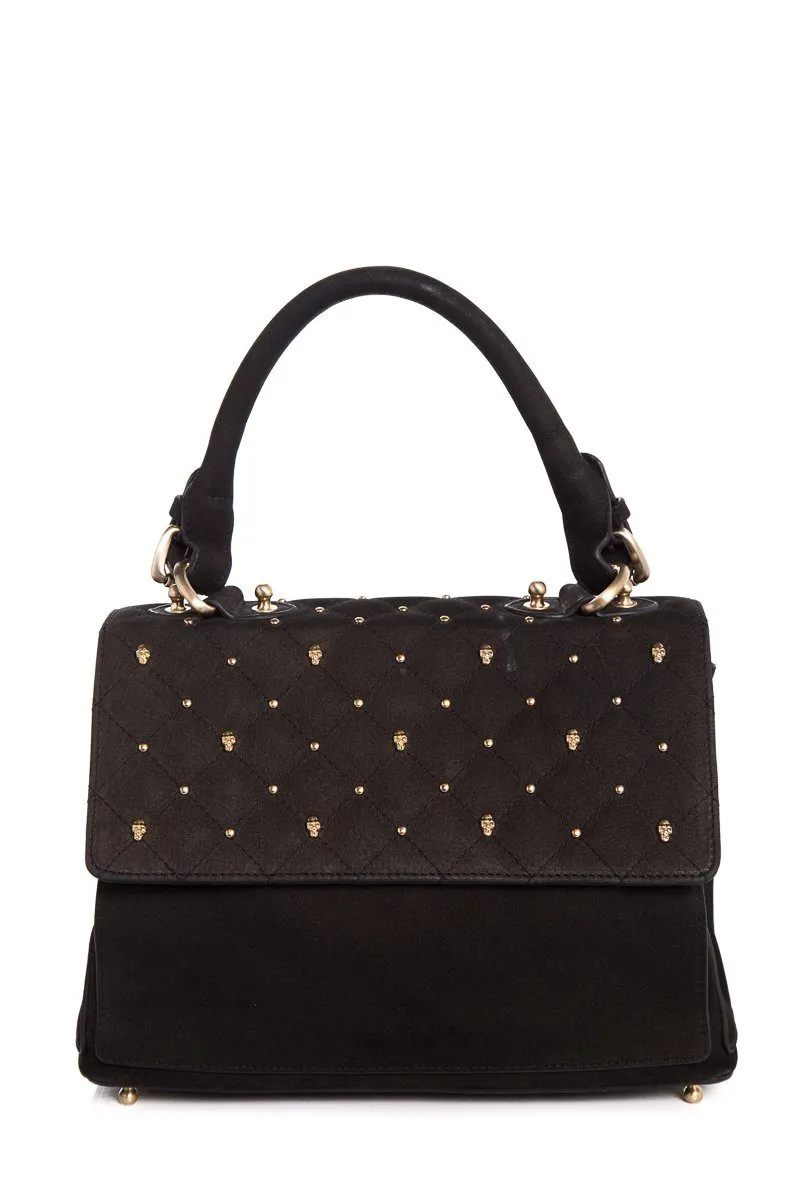 Thomas Wylde Black Skull Handle Bag