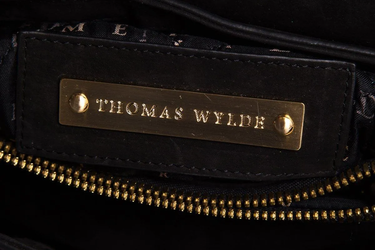 Thomas Wylde Black Skull Handle Bag