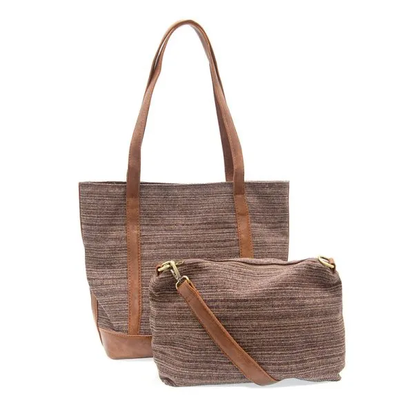 Tia Tweed Front Pocket Tote