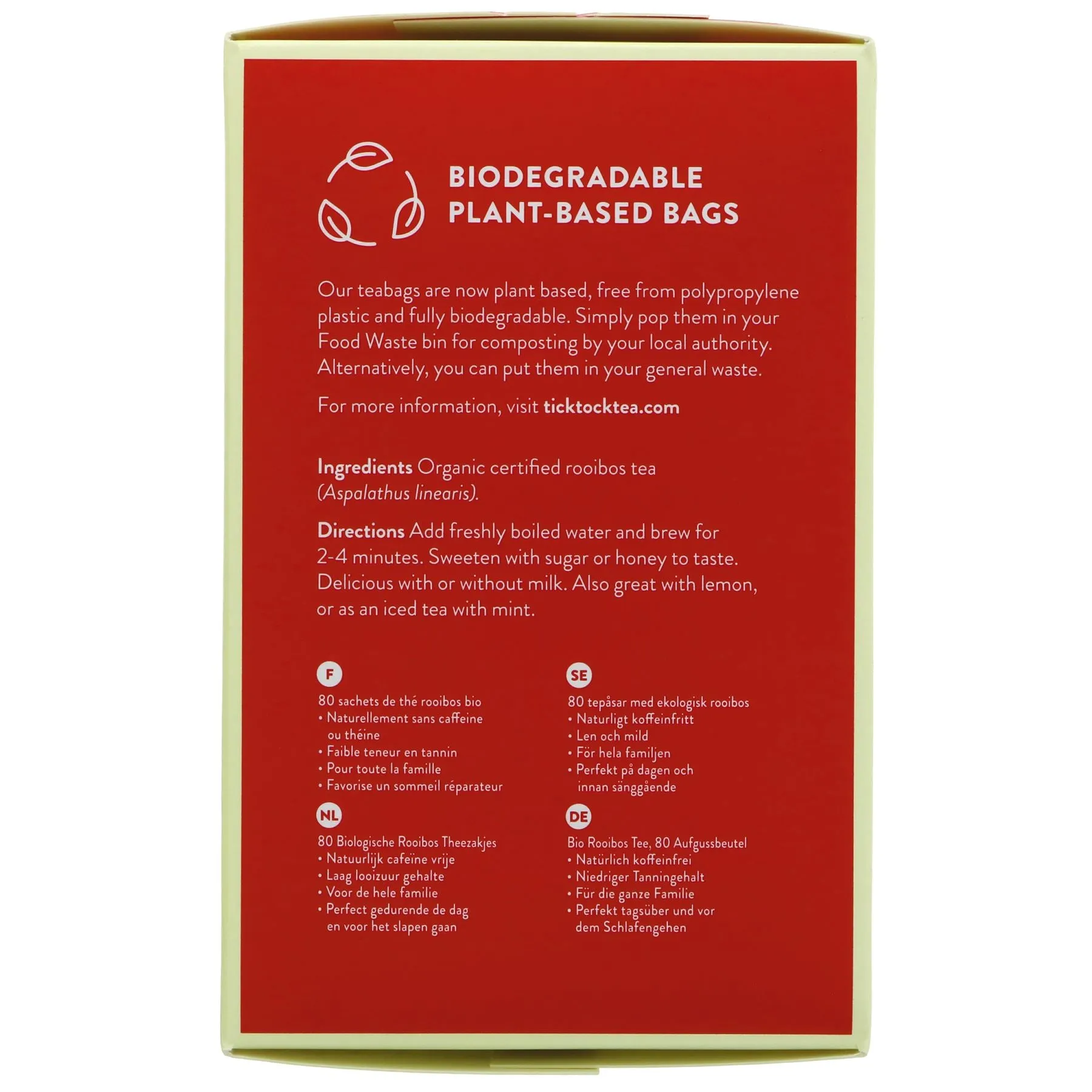 Tick Tock | Rooibos - organic | 80 bags