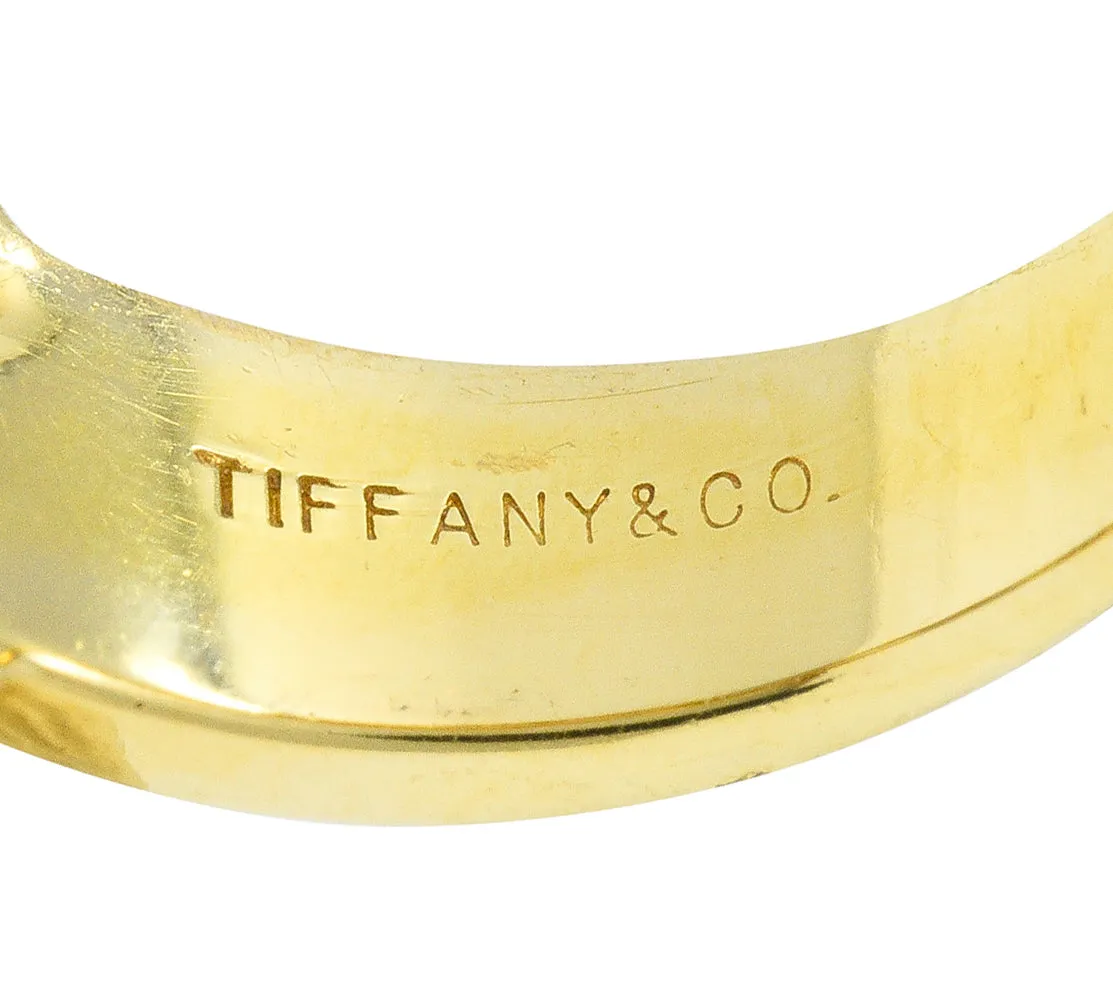 Tiffany & Co. 1.25 CTW Diamond Sapphire 18 Karat Gold Heart Band Ring