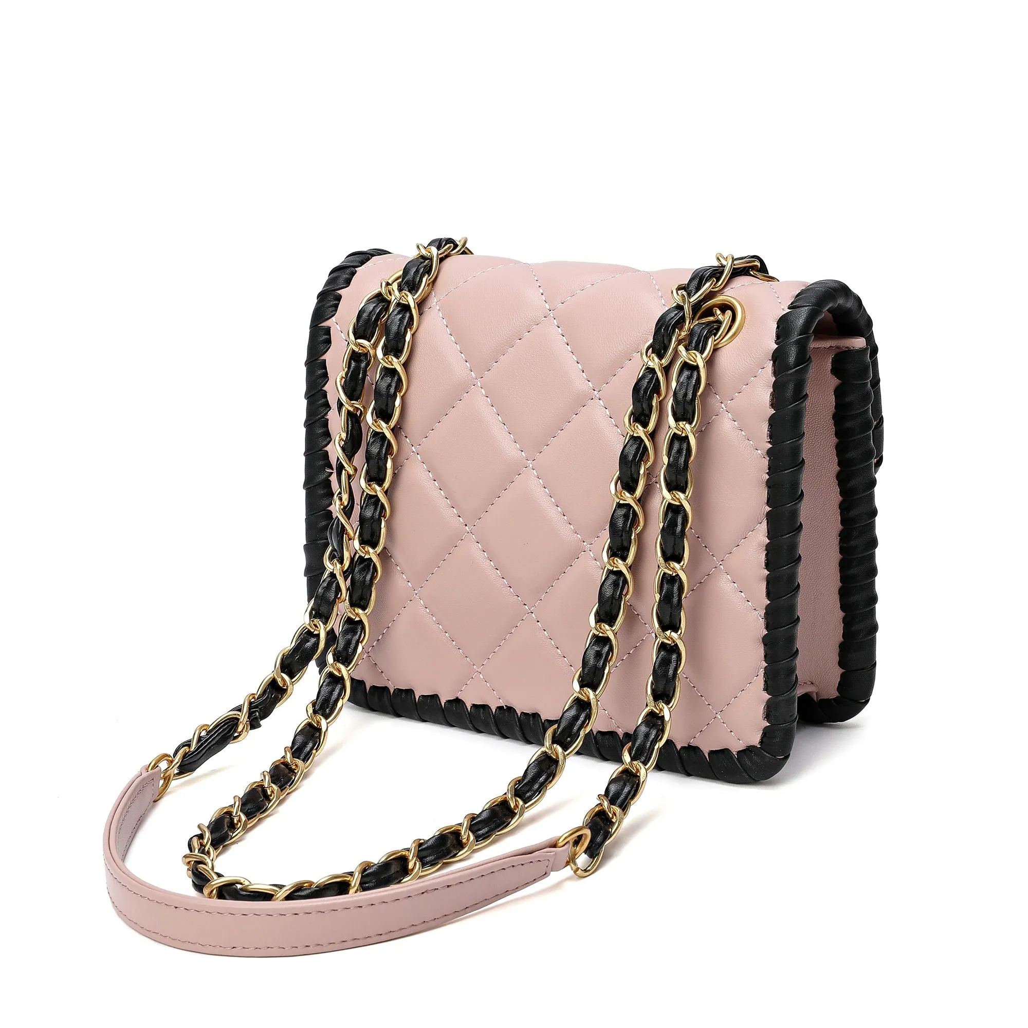 Tiffany & Fred Quilted Sheepskin Leather Crossbody/Shoulder Bag