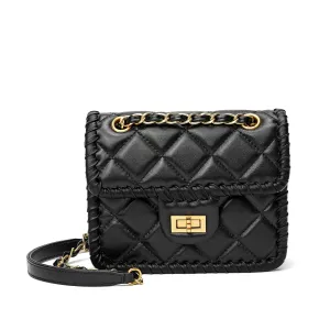 Tiffany & Fred Quilted Sheepskin Leather Crossbody/Shoulder Bag