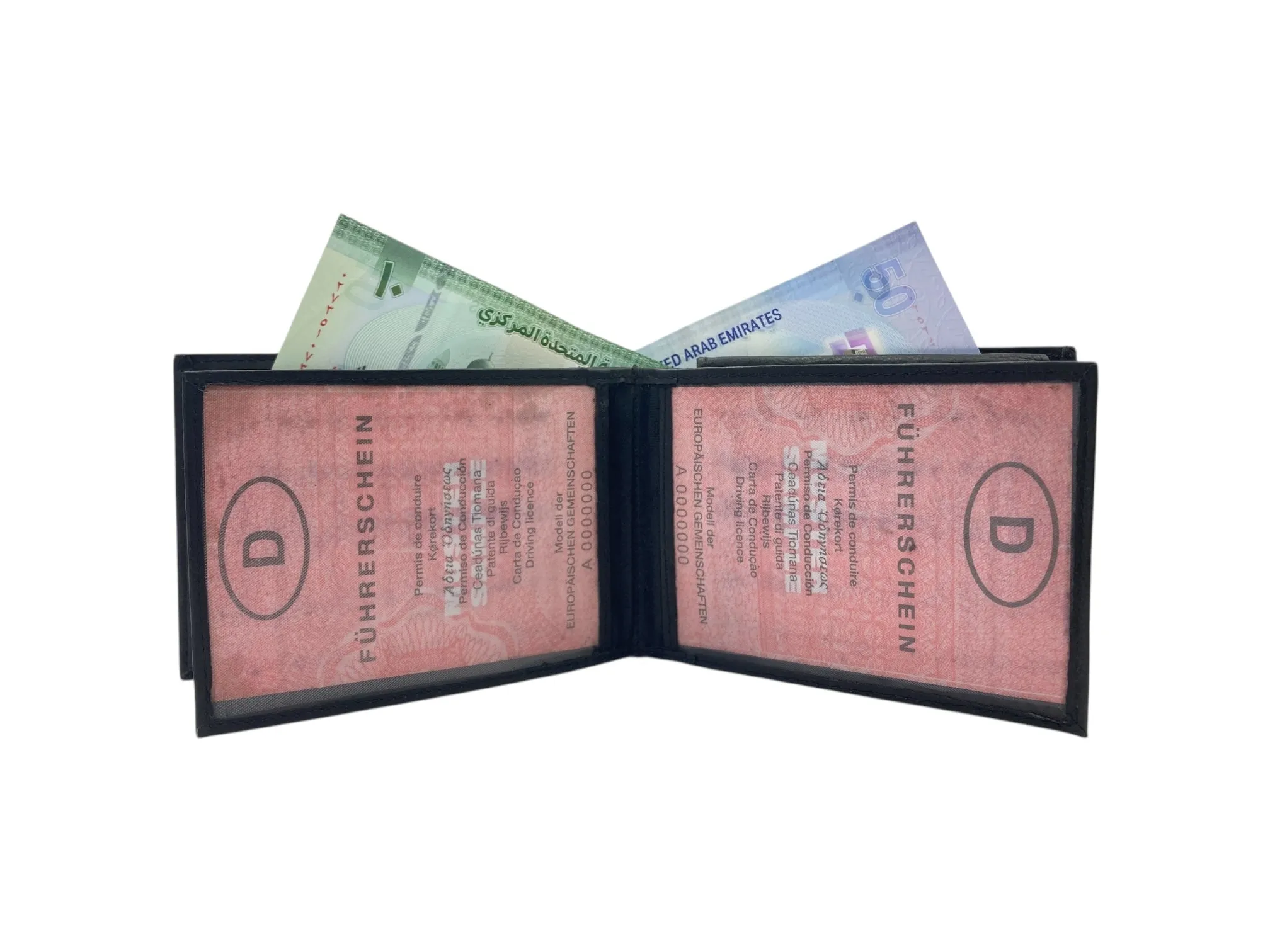 Top Grain Napa Leather Card & Coin Billfold Wallet # 690