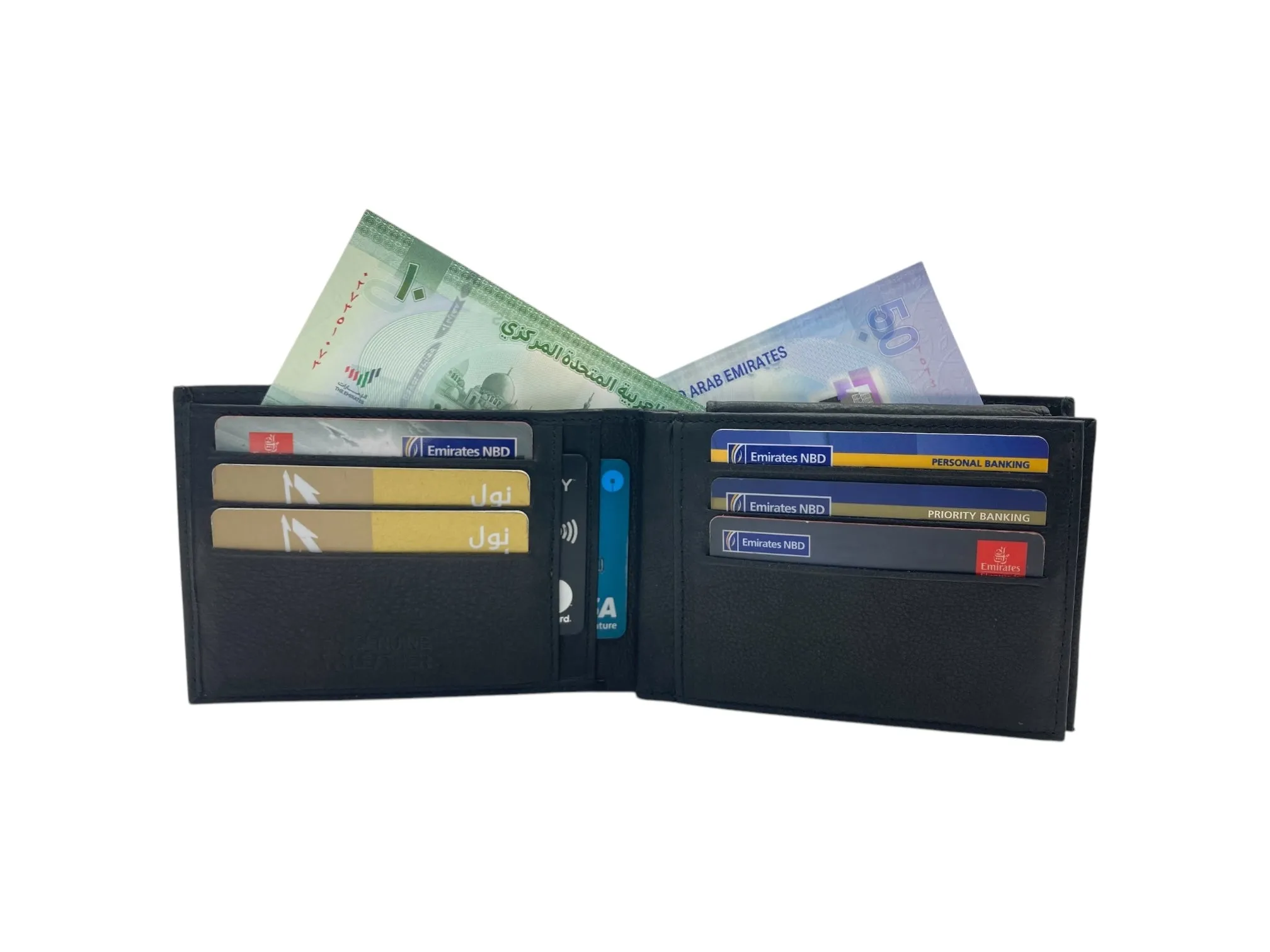 Top Grain Napa Leather Card & Coin Billfold Wallet # 690