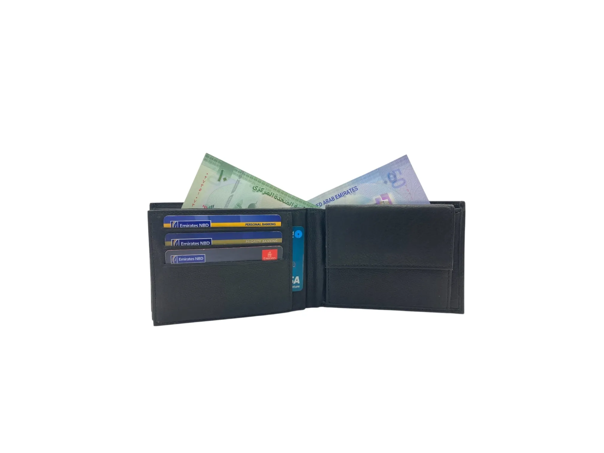 Top Grain Napa Leather Card & Coin Billfold Wallet # 690
