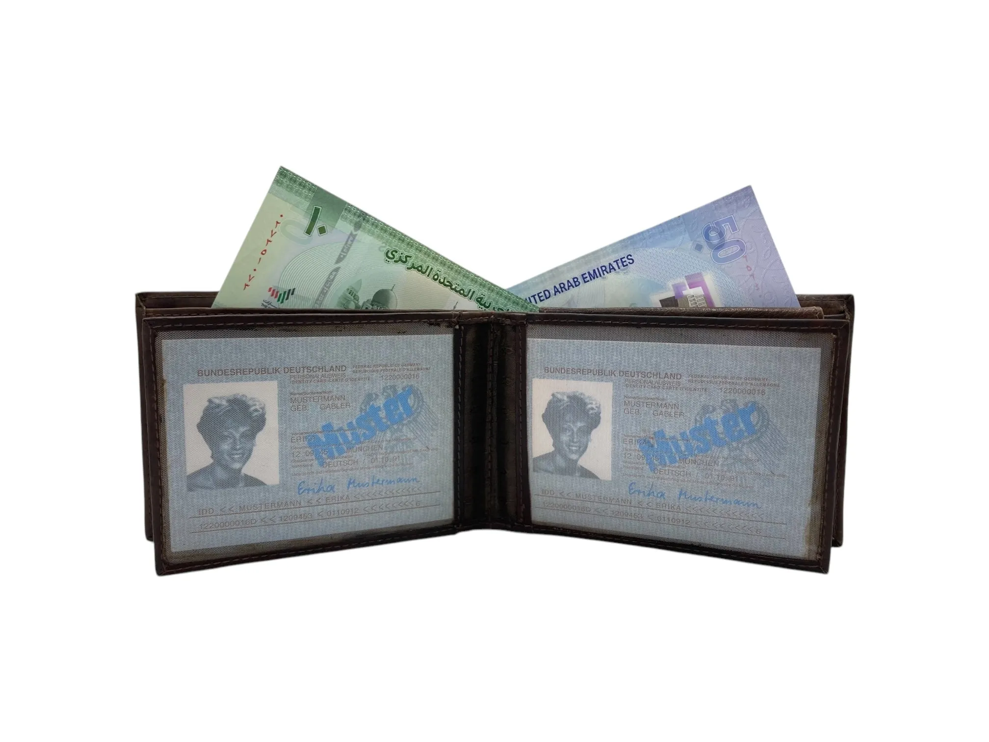 Top Grain Napa Leather Card & Coin Billfold Wallet # 690