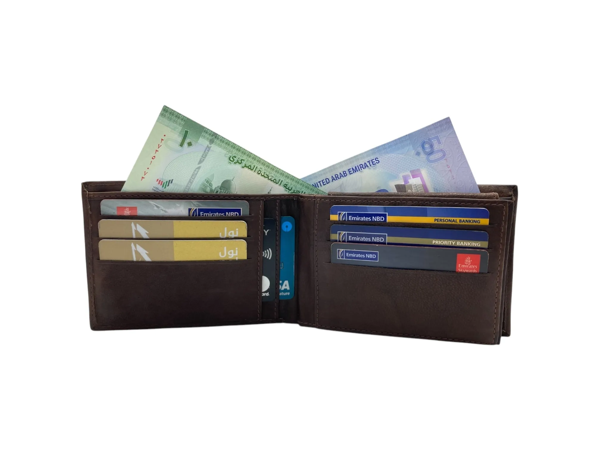 Top Grain Napa Leather Card & Coin Billfold Wallet # 690