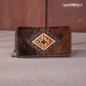 TR146-W010 Trinity Ranch Hair-On Cowhide Wallet