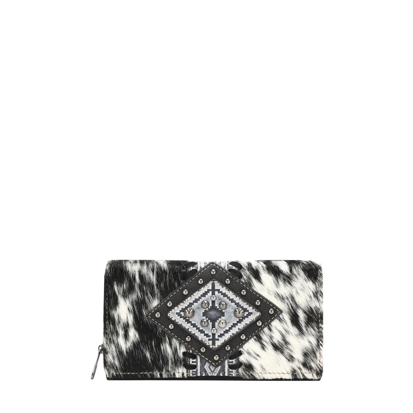 TR146-W010 Trinity Ranch Hair-On Cowhide Wallet