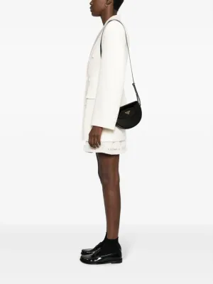 Triangle-Logo Patent Leather Bag