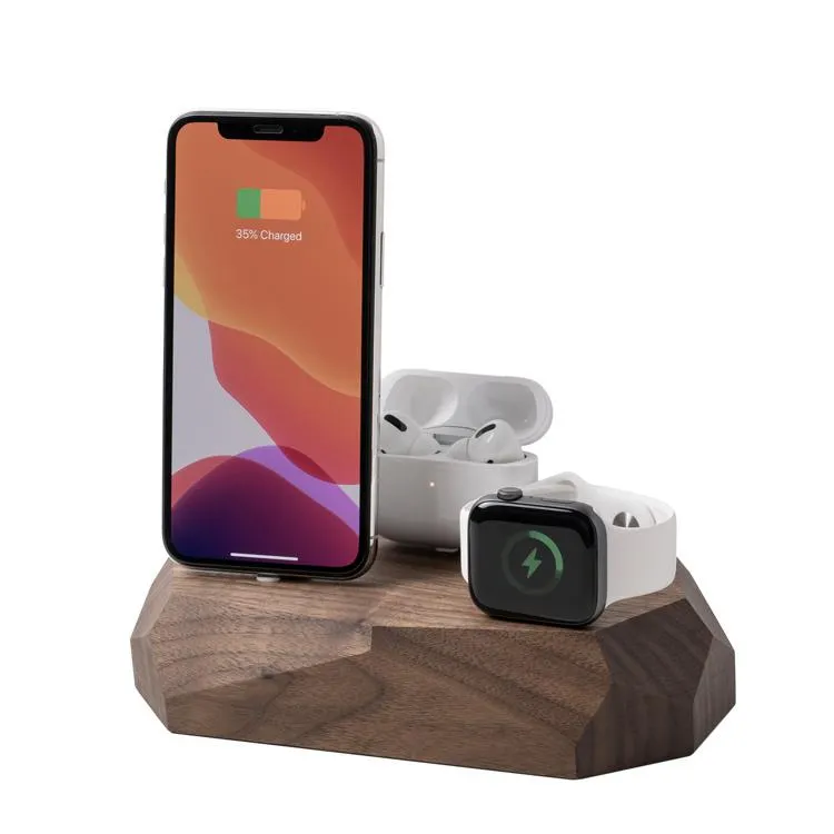 Triple Charging Dock - iPhone, Apple Watch, AirPods charger - Oakywood