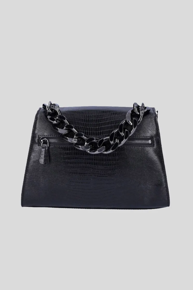 Tullia Top Handle Flap - Black