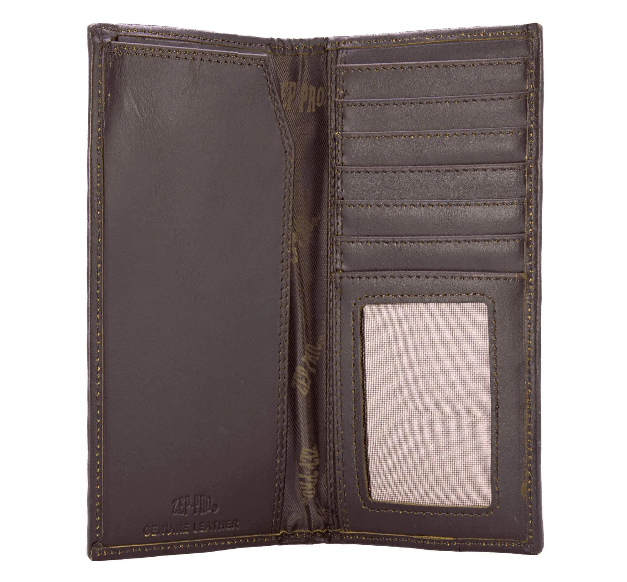 USA Flag Men's Secretary Old School Camo Leather Wallet.