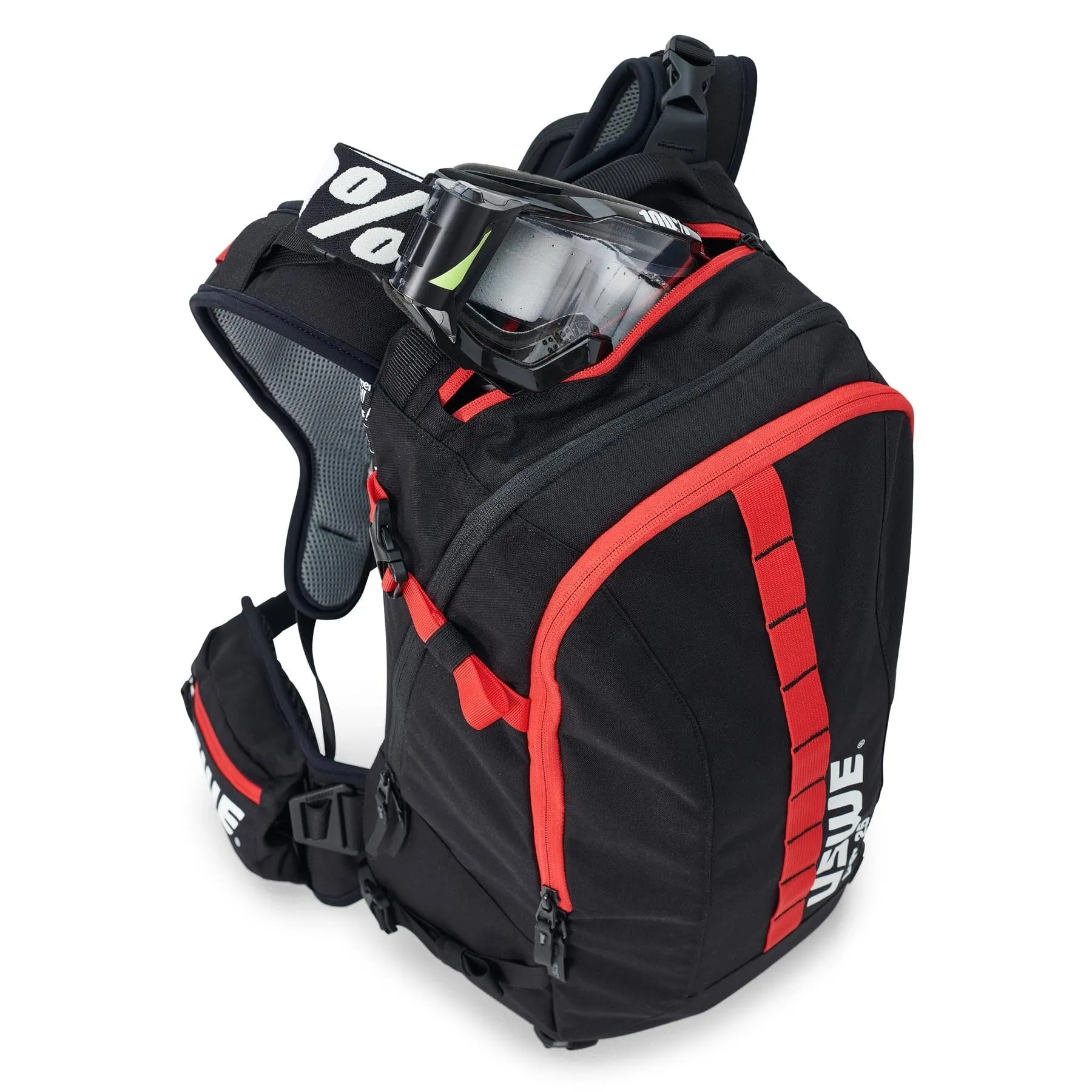 USWE Core 16L Hydration Compatible Off-Road Backpack - Black/Red