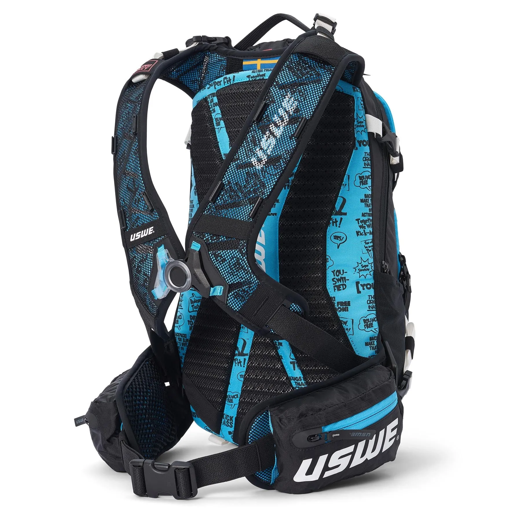 USWE Flow 16L Hydration Compatible MTB Protector Pack - Black/Blue