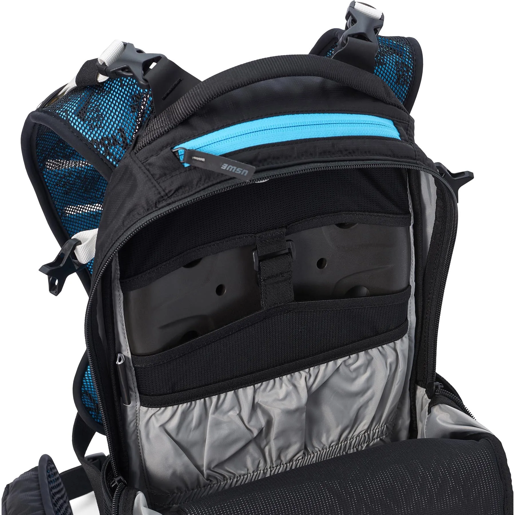 USWE Flow 16L Hydration Compatible MTB Protector Pack - Black/Blue