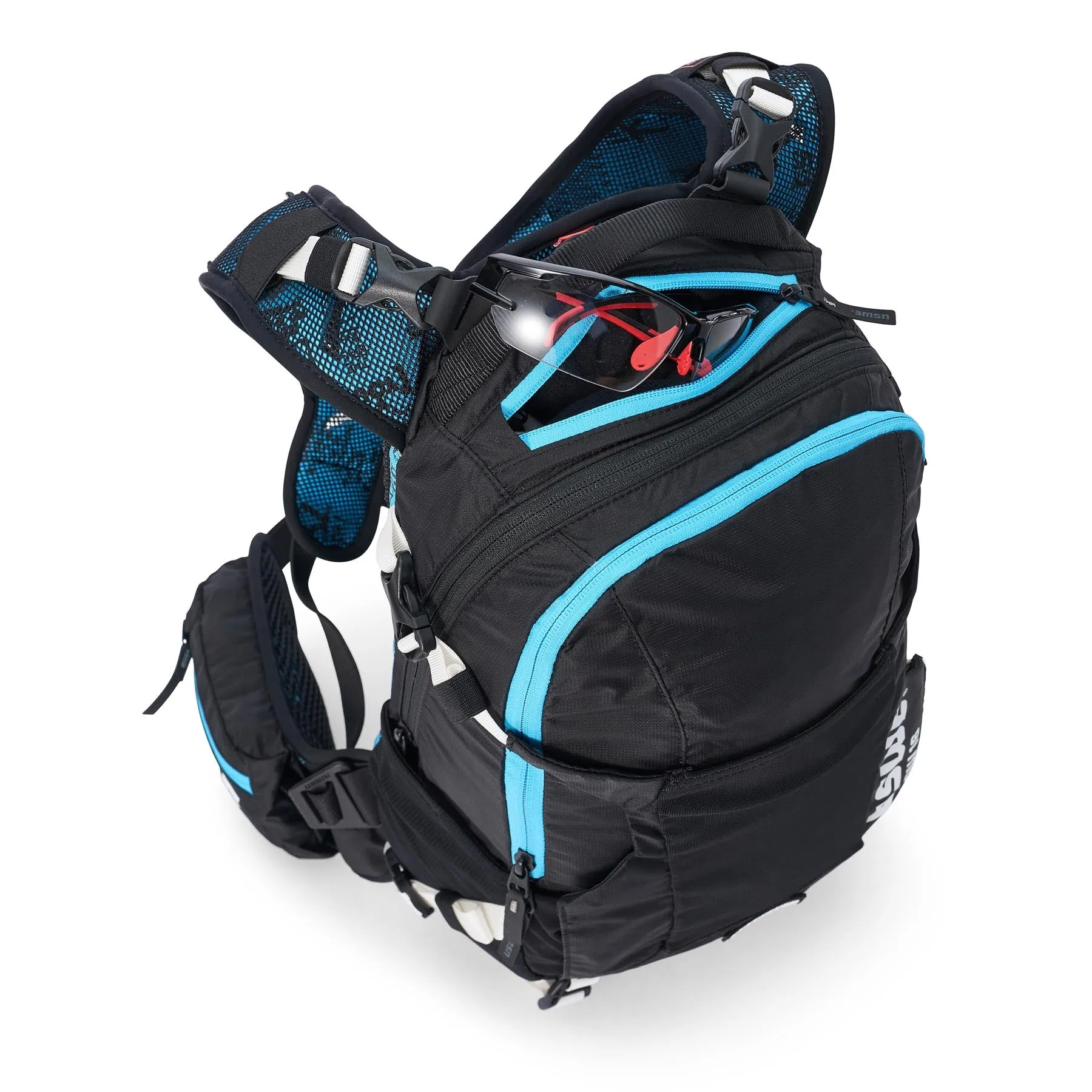 USWE Flow 16L Hydration Compatible MTB Protector Pack - Black/Blue