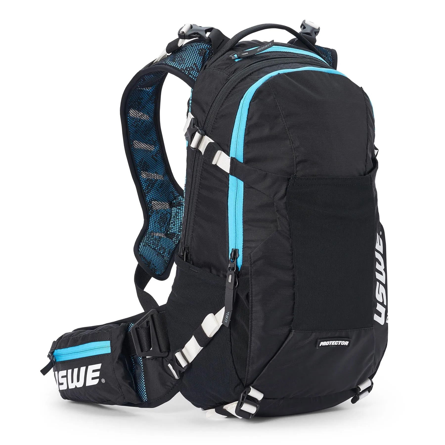 USWE Flow 16L Hydration Compatible MTB Protector Pack - Black/Blue