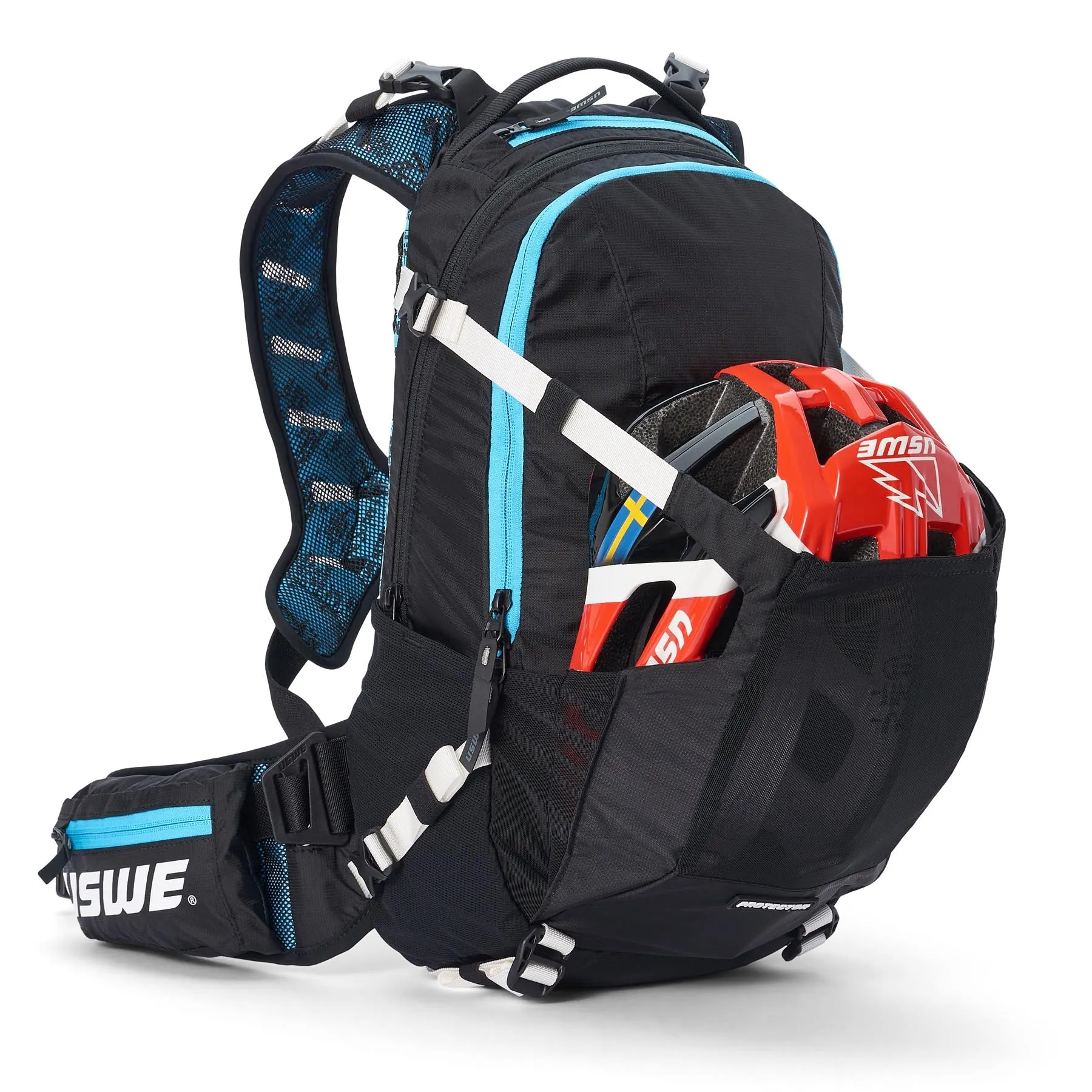 USWE Flow 16L Hydration Compatible MTB Protector Pack - Black/Blue