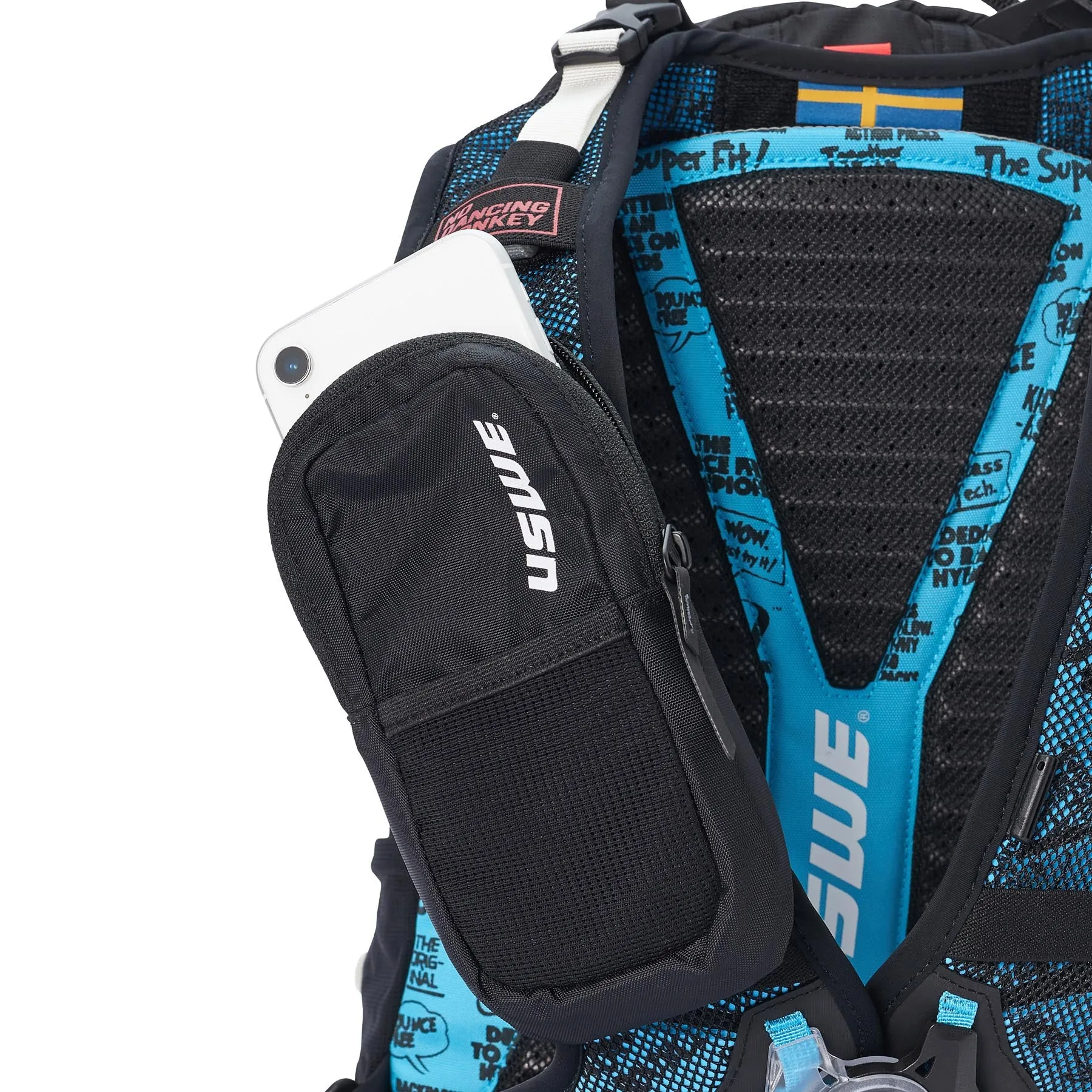 USWE Flow 16L Hydration Compatible MTB Protector Pack - Black/Blue