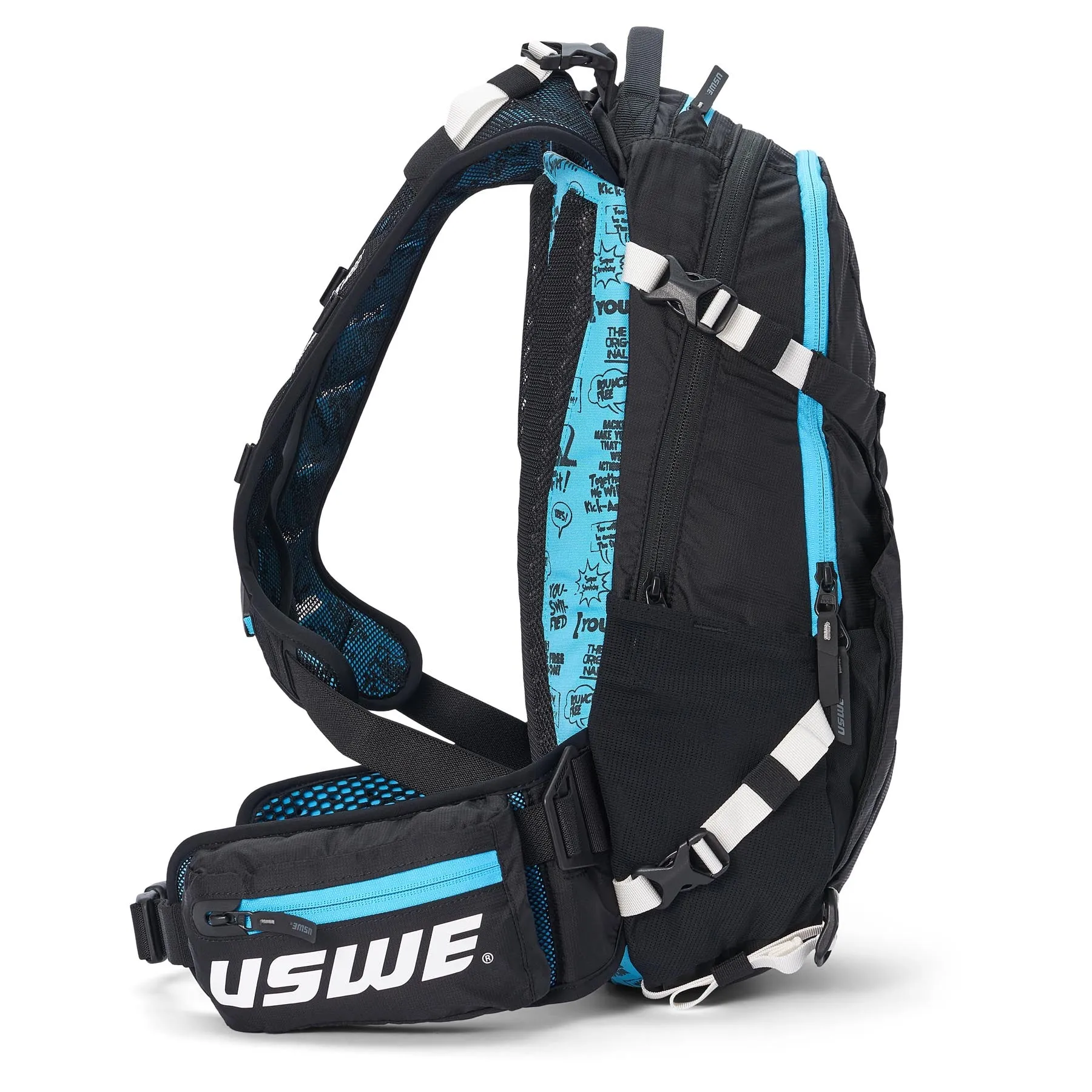 USWE Flow 16L Hydration Compatible MTB Protector Pack - Black/Blue