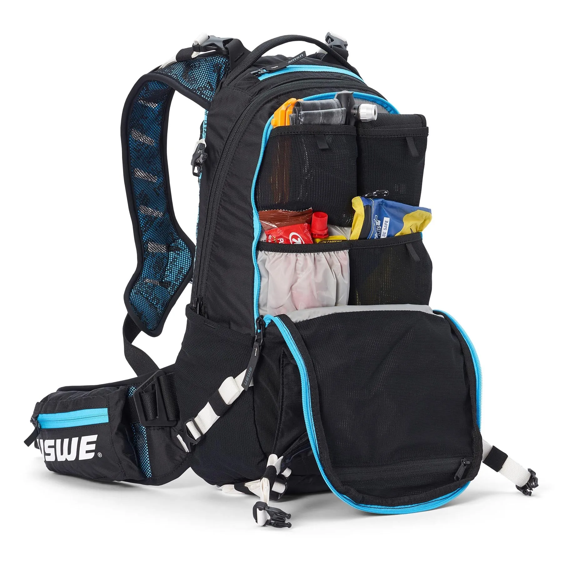 USWE Flow 16L Hydration Compatible MTB Protector Pack - Black/Blue