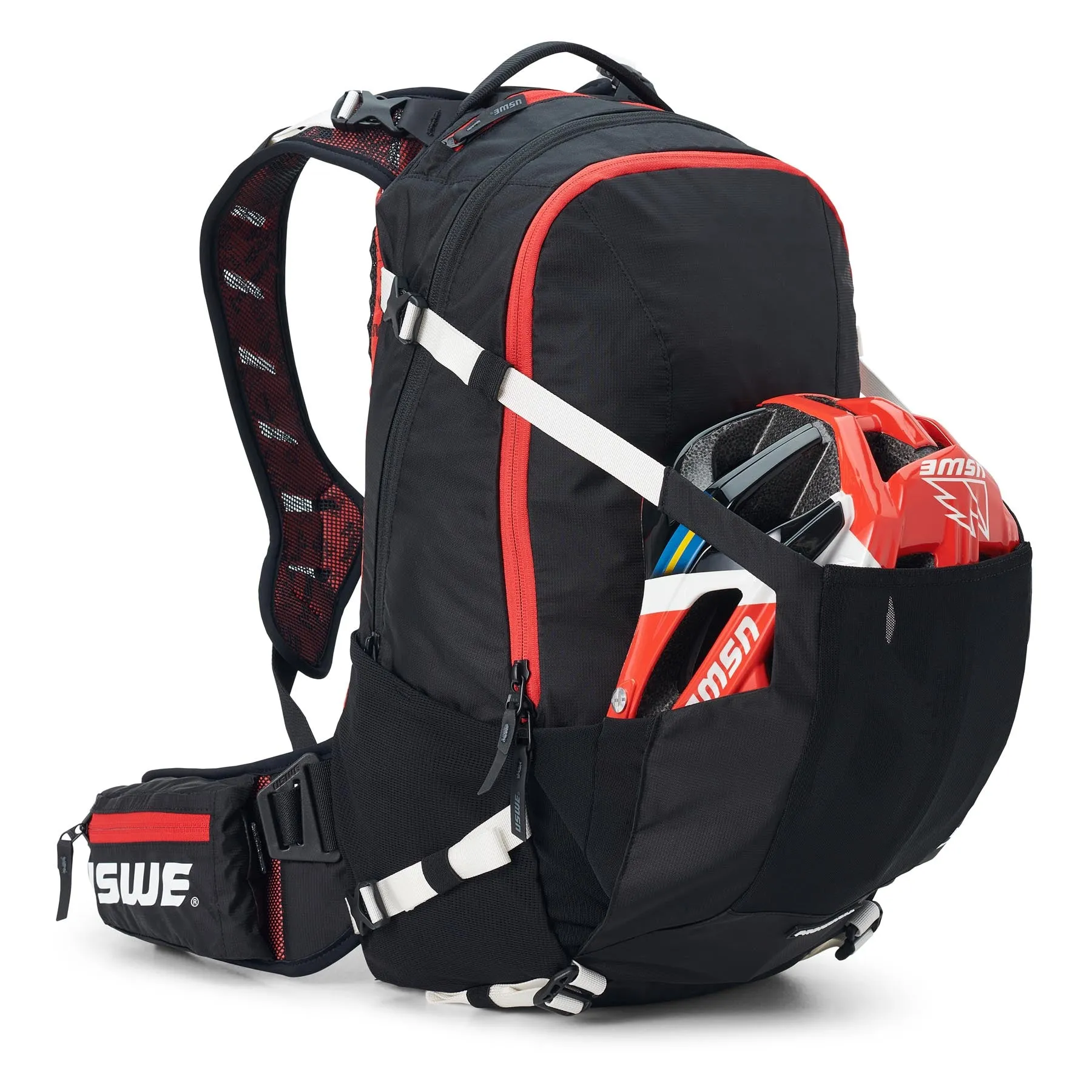 USWE Flow 16L Hydration Compatible MTB Protector Pack - Black/Red