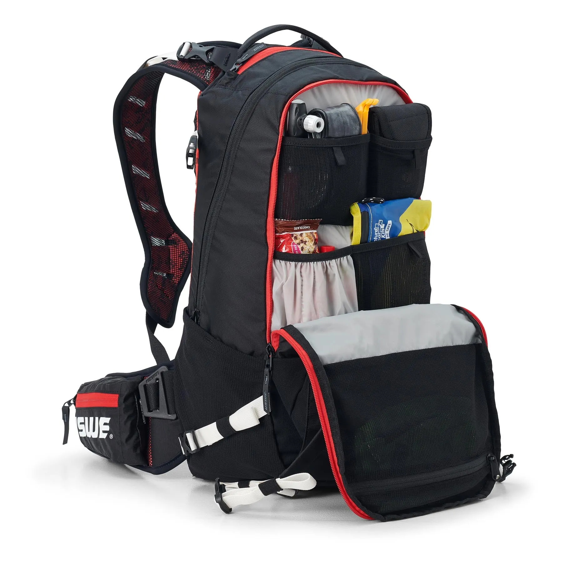 USWE Flow 16L Hydration Compatible MTB Protector Pack - Black/Red
