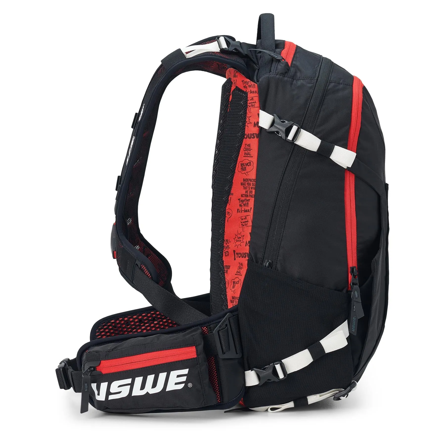 USWE Flow 16L Hydration Compatible MTB Protector Pack - Black/Red