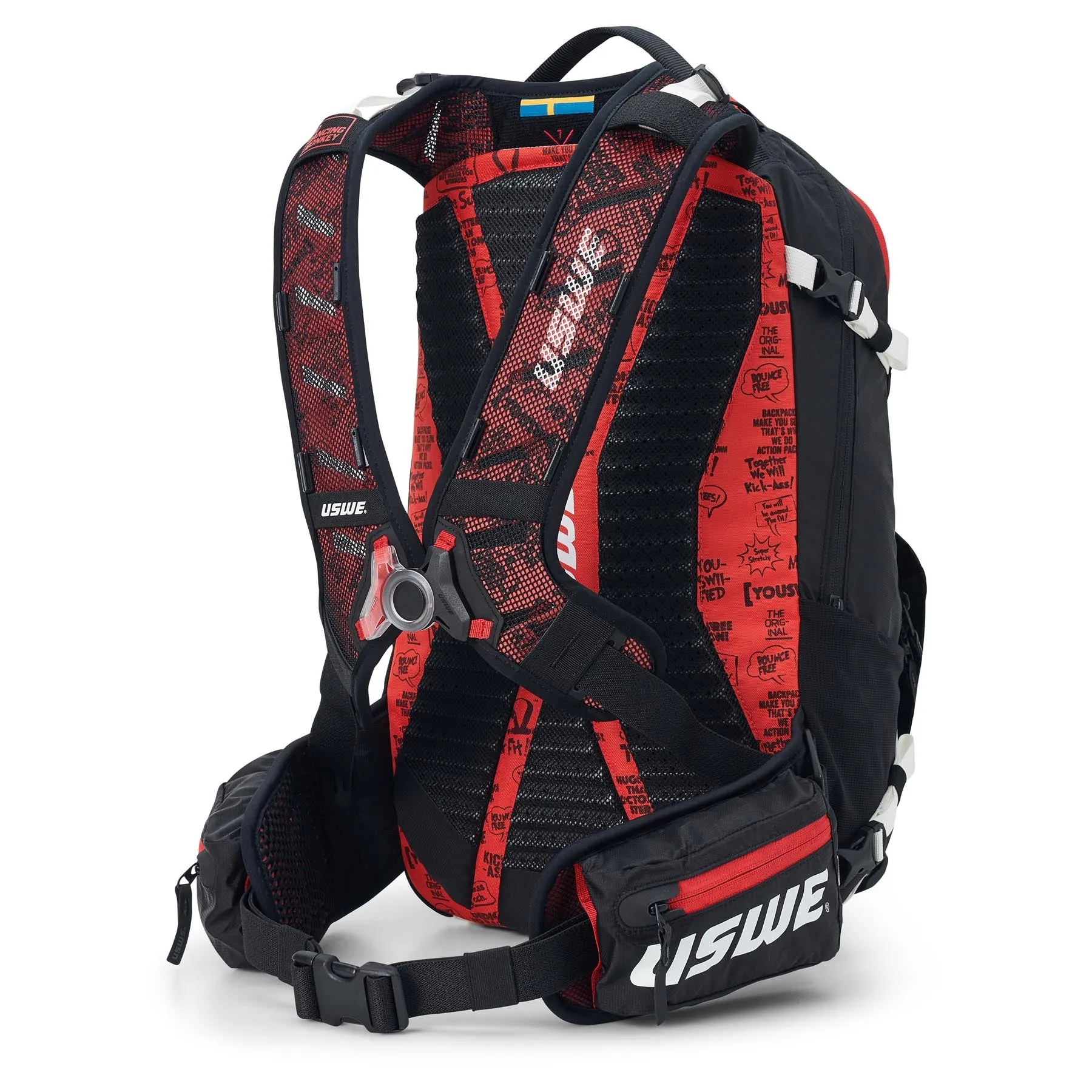 USWE Flow 16L Hydration Compatible MTB Protector Pack - Black/Red
