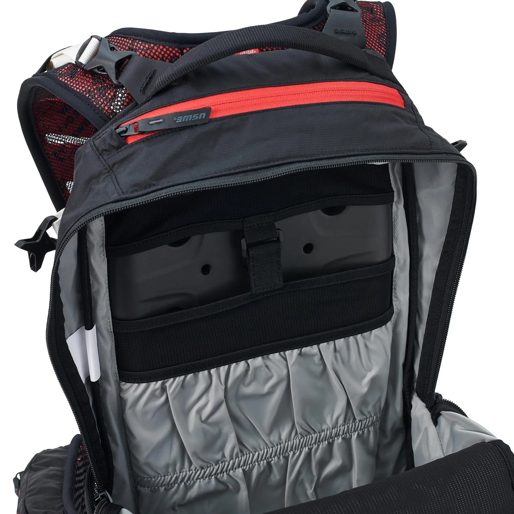USWE Flow 16L Hydration Compatible MTB Protector Pack - Black/Red