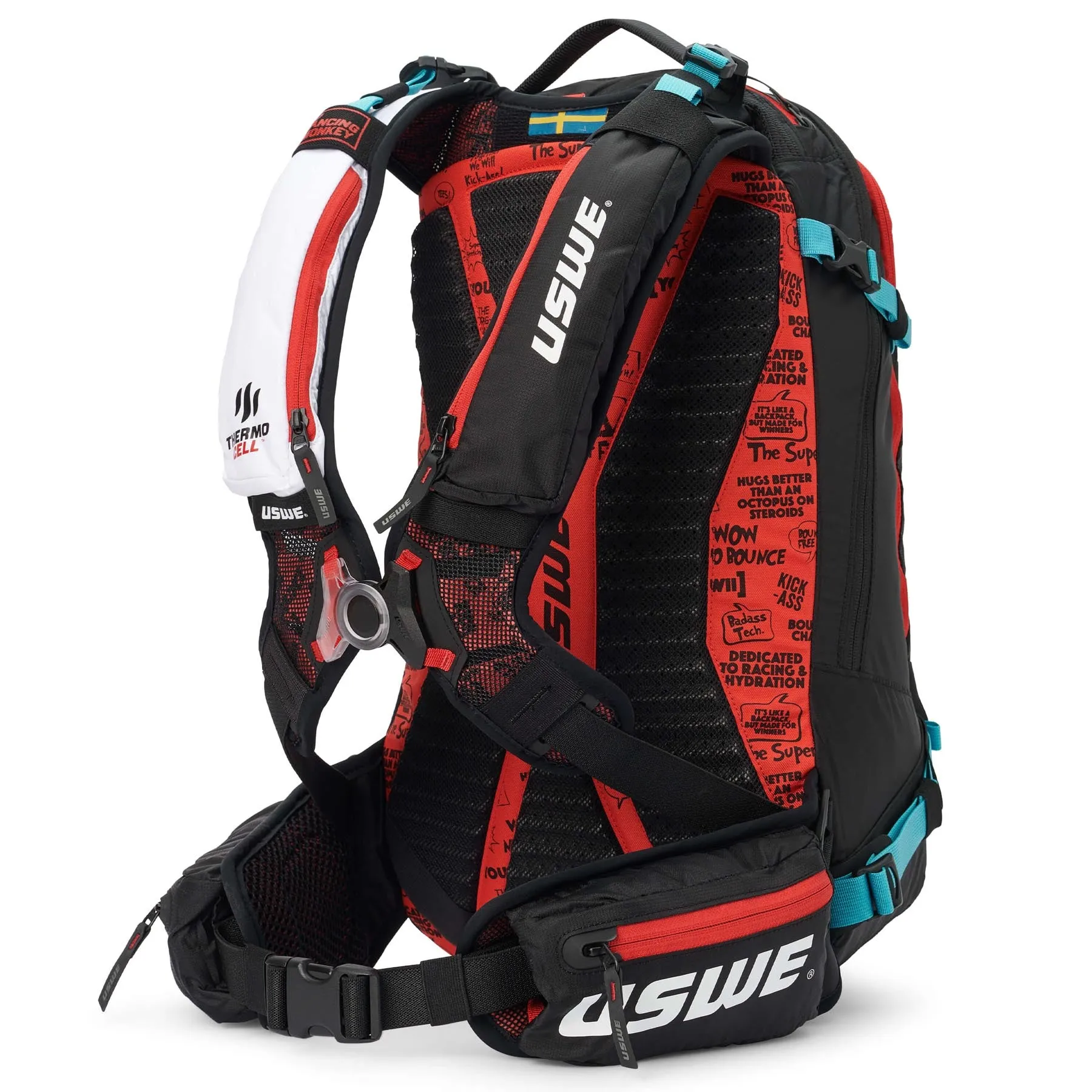 USWE Pow 25L Alpine Skiing Protector Pack - Carbon Black