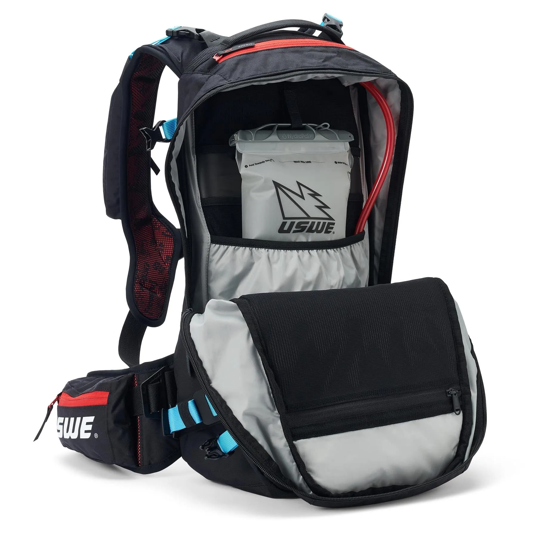 USWE Pow 25L Alpine Skiing Protector Pack - Carbon Black