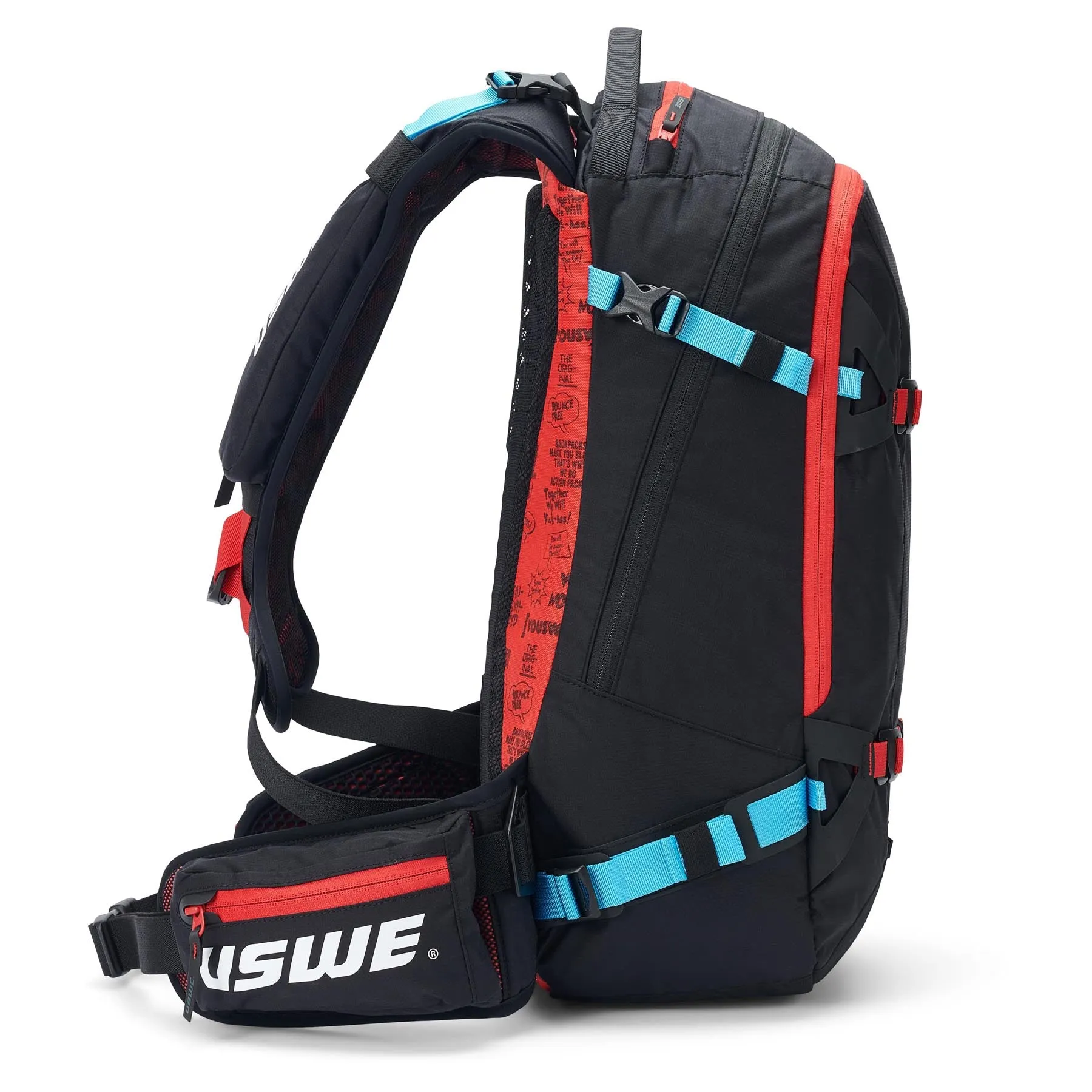 USWE Pow 25L Alpine Skiing Protector Pack - Carbon Black