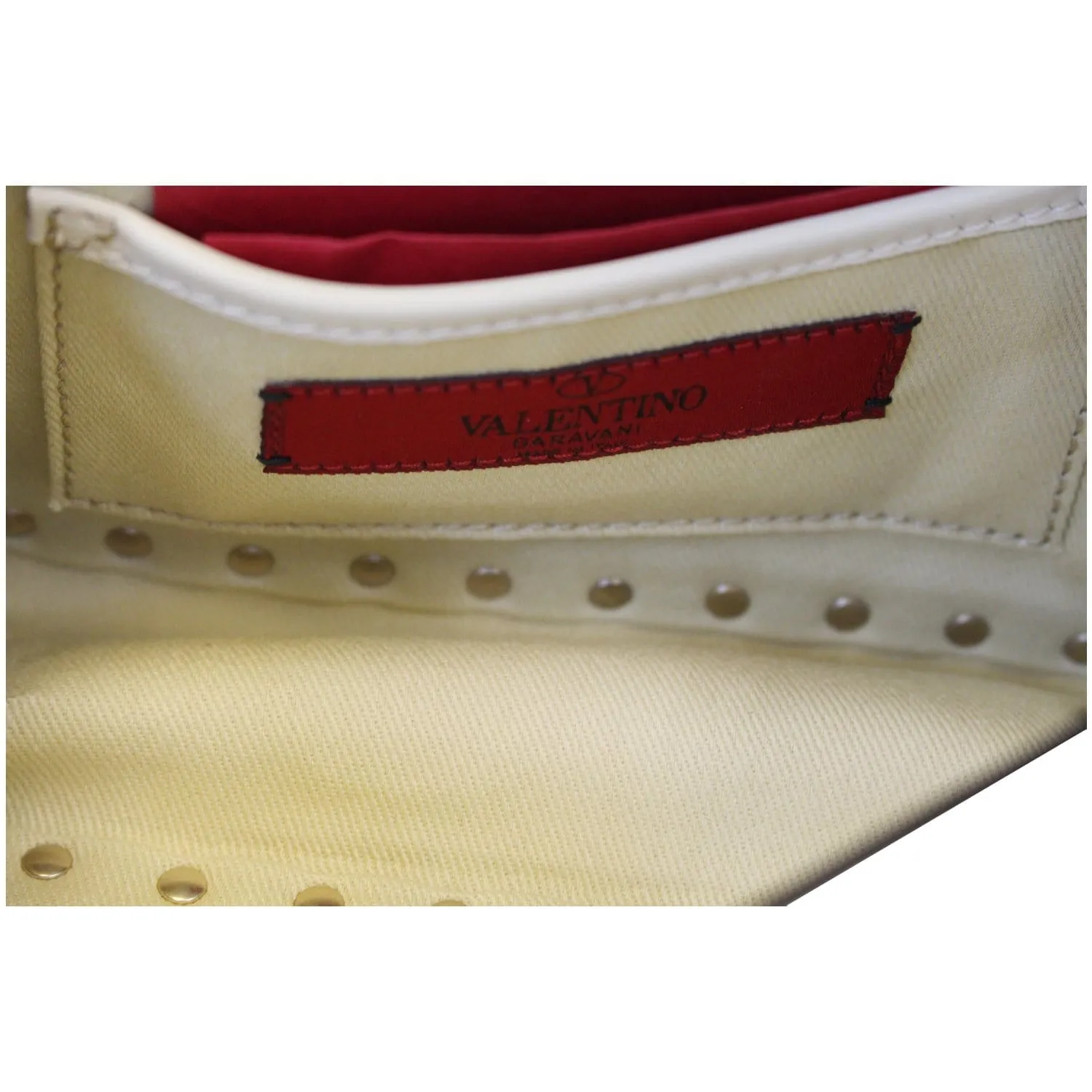 Valentino Rockstud Mini Flap Leather Crossbody Bag Ivory