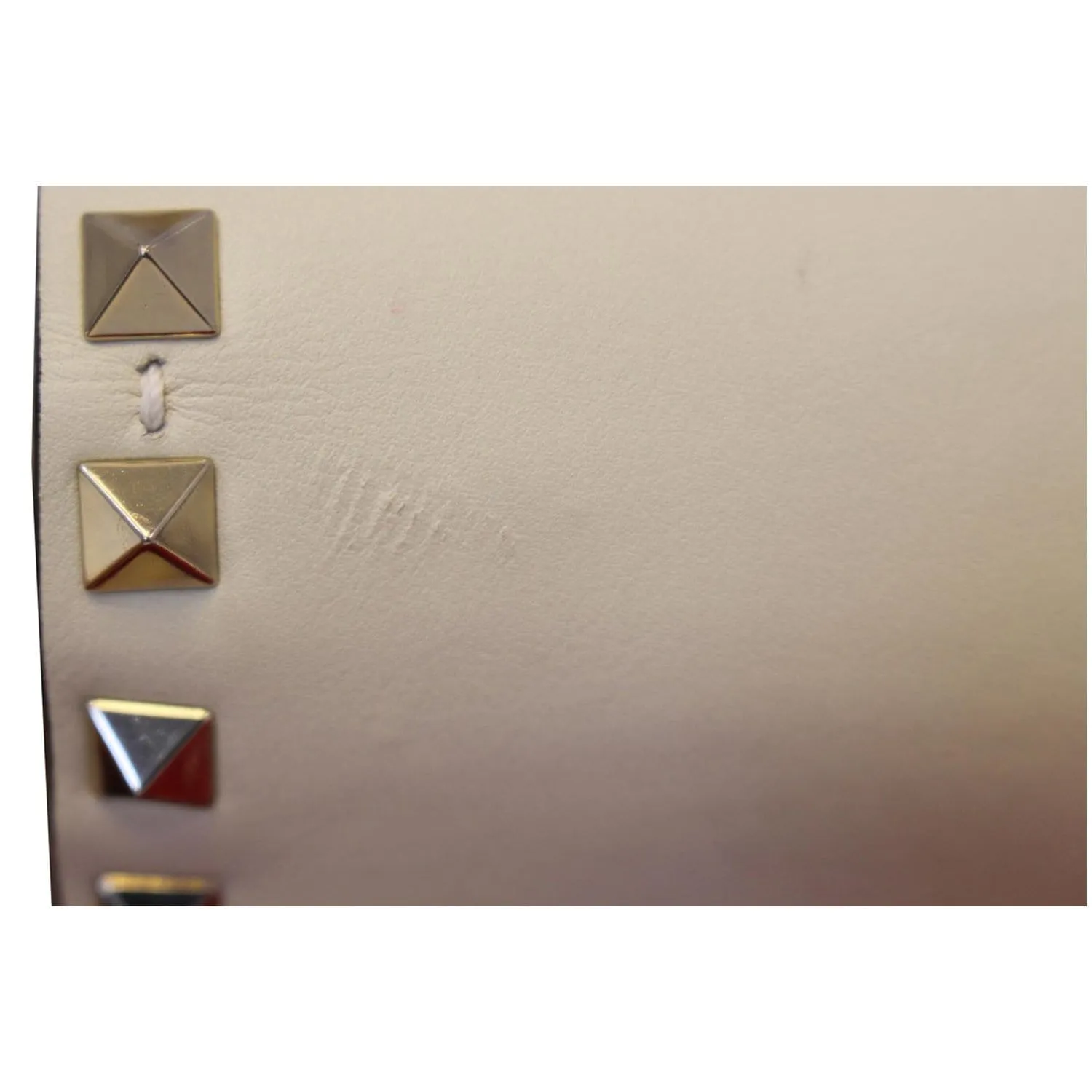 Valentino Rockstud Mini Flap Leather Crossbody Bag Ivory