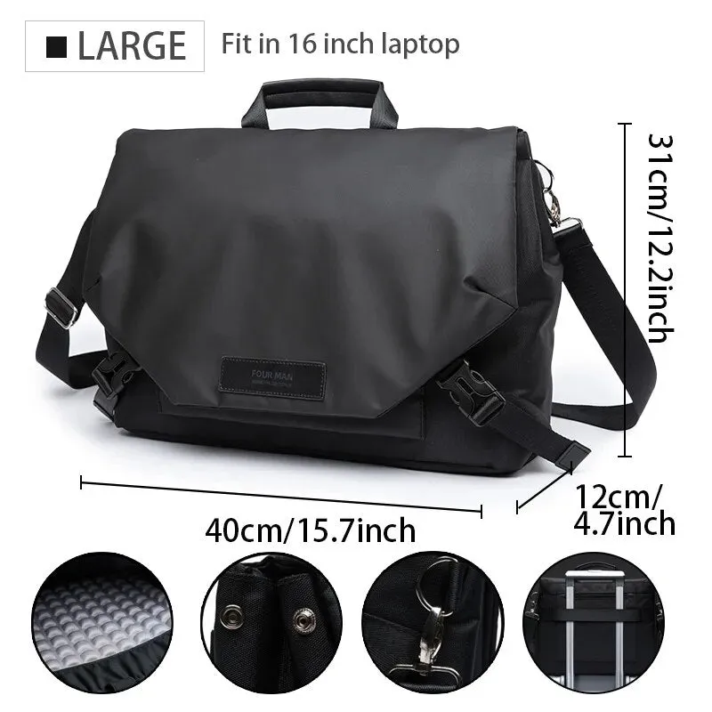 Vegan Genderfree Waterproof  Crossbody Shoulder Bag (Multi-size)