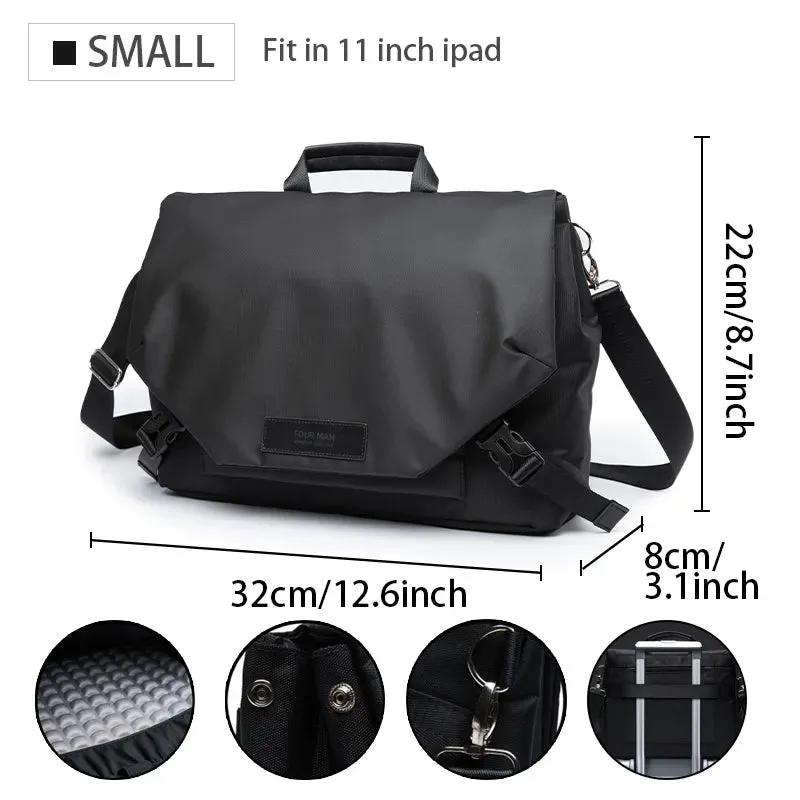 Vegan Genderfree Waterproof  Crossbody Shoulder Bag (Multi-size)