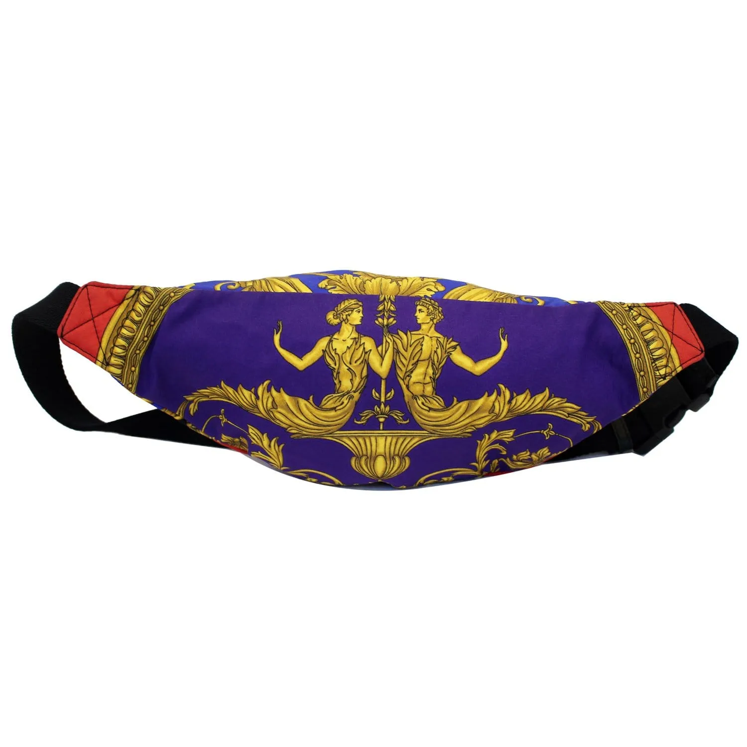 VERSACE Baroque and Leopard-Print Satin Belt Bag Multicolor