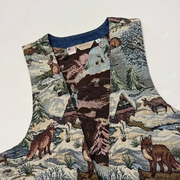 Vintage 80’s Patterned Carpet Vest